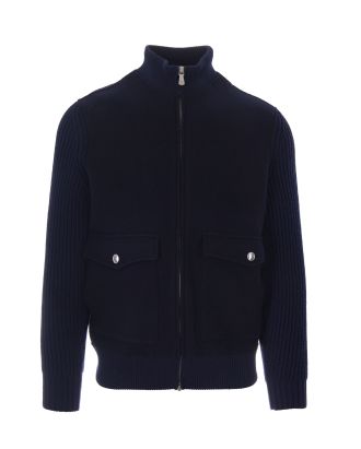 Giubbino Full Zip Blu Navy