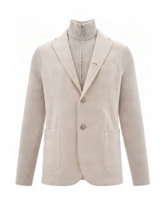 Sand Overlapping Blazer