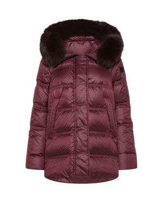 Piumino Takan Mqn 04 Fur Rosso Prugna