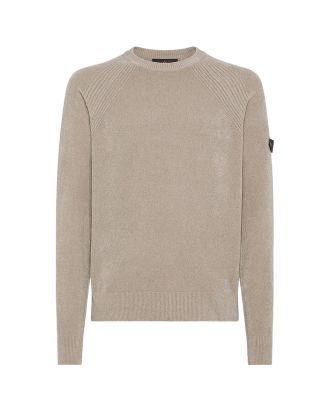 Beige Shaved Chenille Sweater