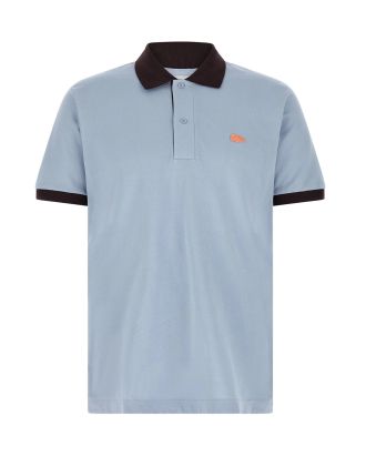 Contrast Pique Polo Chambray Buffalo