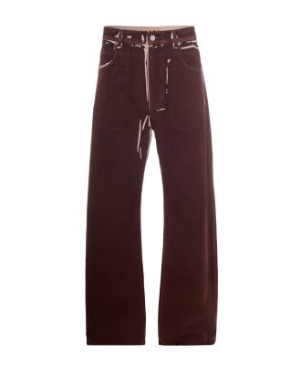 Pantalone In Denim Tobacco