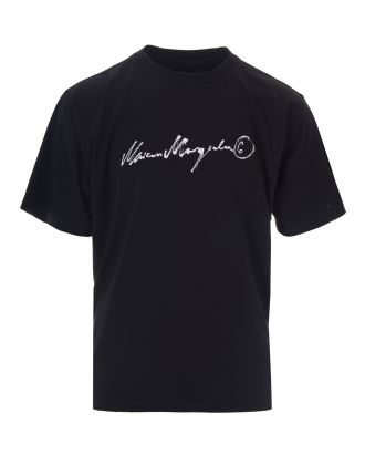 T-shirt Painted Logo Black