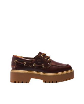 Boat Shoes with Plateau Stone Street W dark brown