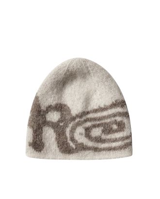 Vortex Mohair White Gray Beanie